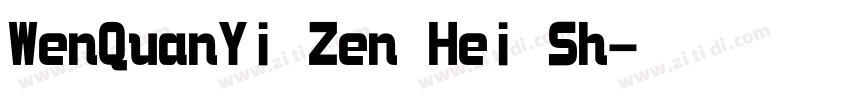 WenQuanYi Zen Hei Sh字体转换